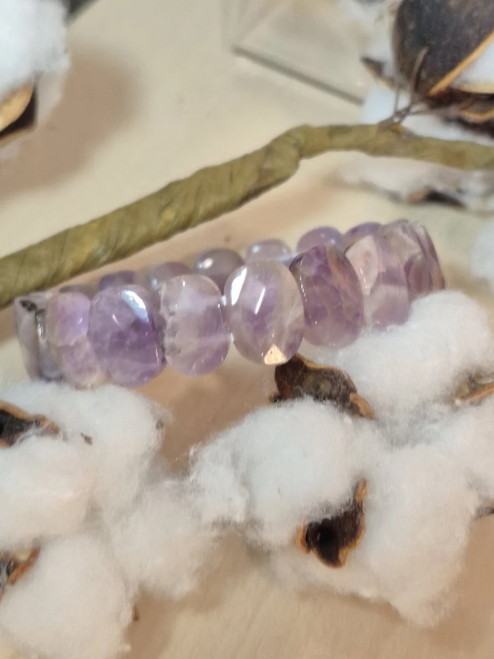 💜💜NEW💜💜 PRETTY!! Faceted Natural Stone AMETHYST Stretch Bracelet